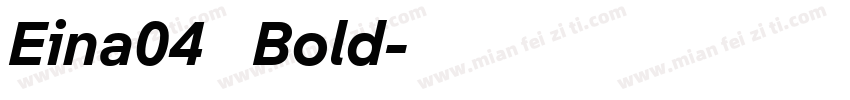 Eina04   Bold字体转换